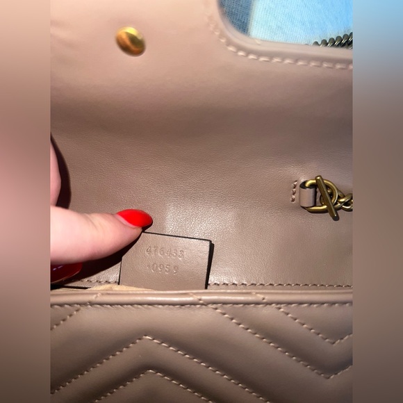 Gucci Calfskin Matelasse Super Mini GG Marmont Shoulder Bag - Porcelain Rose - Picture 8 of 17